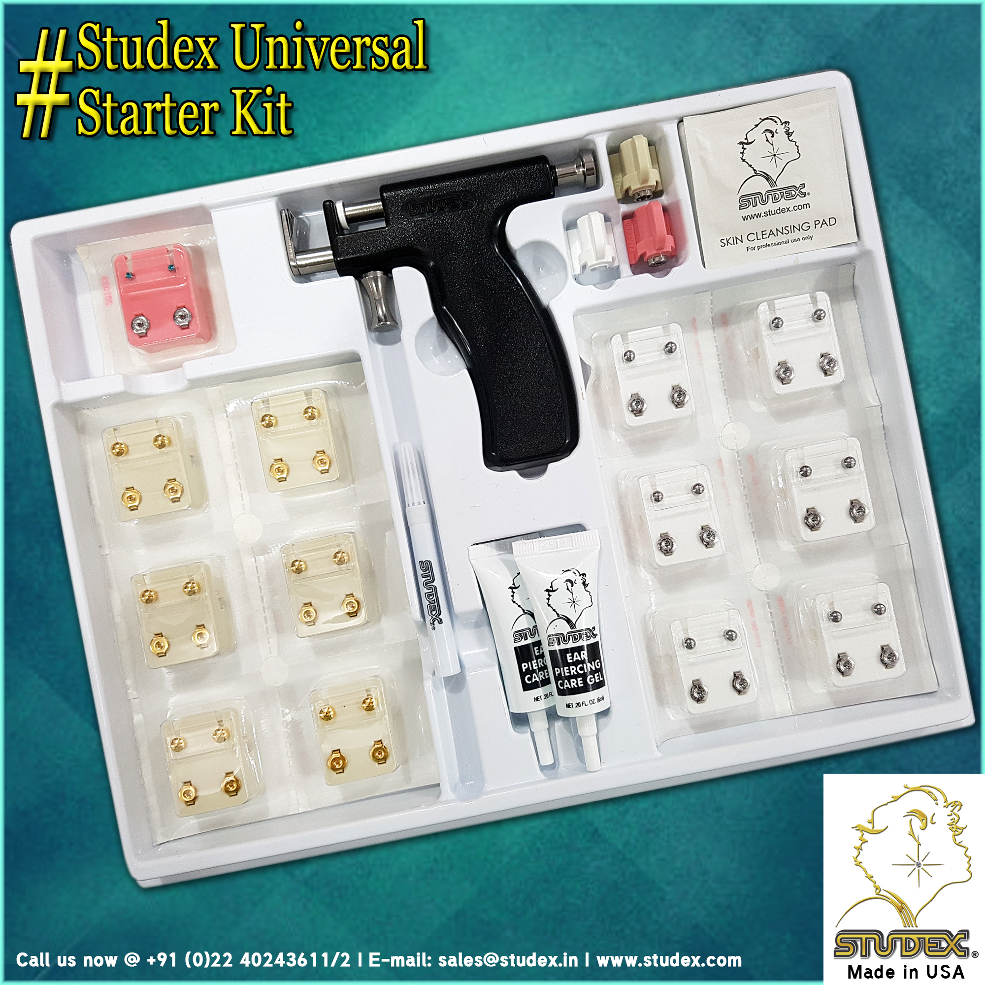 @studex_asia presents Universal Starter Kit with variety of Studs. For order mail us @ sales@studex.in.
