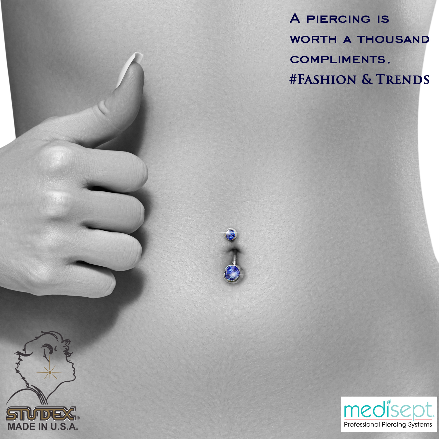 A piercing is worth a thousand compliments! #fashionandtrends. To give orders mail us at sales@studex.in