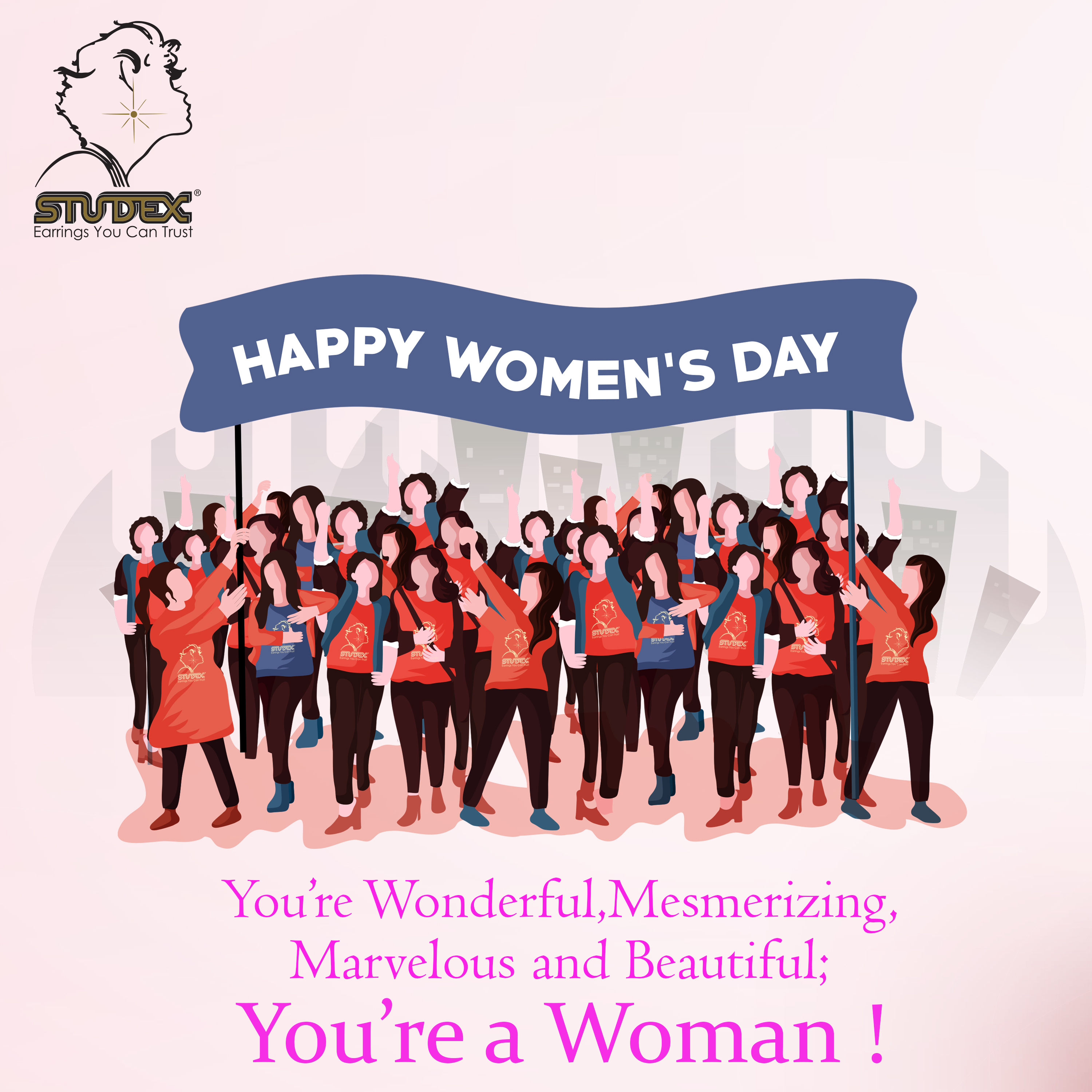 Happy Women’s Day ! You are Wonderful, Mesmerizing, Marvelous, Beautiful.  You are a woman