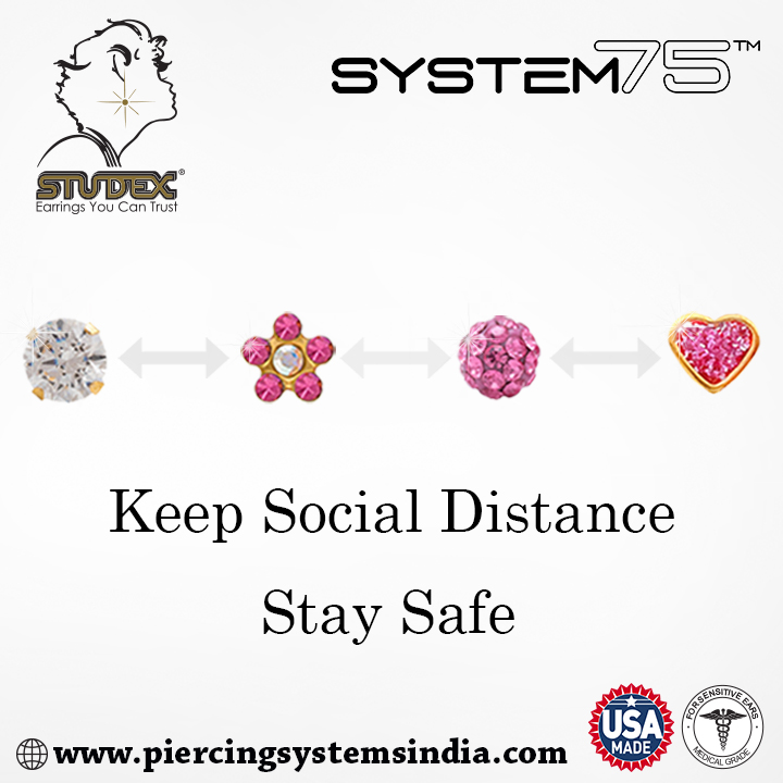 Keep Social Distance… Stay Safe   Shop and wear highest quality USA made allergy free ear studs.